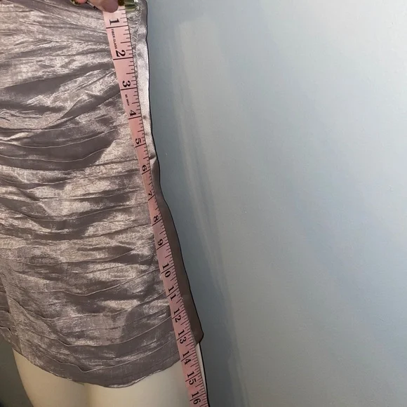 NWOT Bebe Bustier Corset Strapless Top Metallic Cream Jeweled Size Medium - Picture 7 of 9